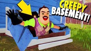 EXPLORING HIS *NEW* CREEPY BASEMENT! (Hello Creep) | Hello Neighbor Mod Gameplay