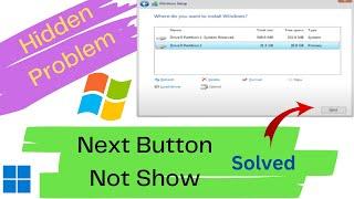 "how To Solve The Hidden Next Button During Windows 10 Installation!"