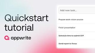 Appwrite QuickStart project with vanilla JavaScript