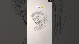 How to Draw Guts in 10sec , 10mins , 10hrs #shorts