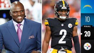 "Russell Wilson lost his job to Justin Fields." - Booger McFarland on Steelers def. Chargers 20-10