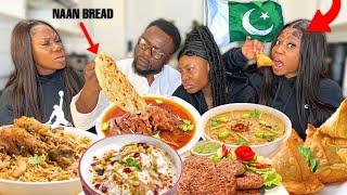 Nigerian  Family Tries Pakistani  Food For The First Time! | Chicken Byriani, Nihari, Khichra...