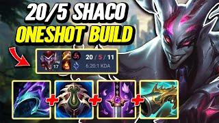 20 Kills Glasscannon Shaco - S14 Emerald Ranked [League of Legends] Full Gameplay - Infernal Shaco