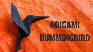 Easy Origami Hummingbird Step by Step Tutorial | Paper Hummingbird | Origami in Black #hummingbird