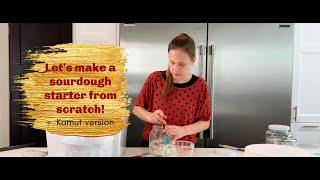 EASY Sourdough Starter Recipe - Kamut (heirloom grain) version too! NEVER buy bread again!