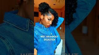 Saving A Wet Braidout From Disaster! #shorts