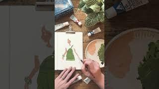 Painting a girl using Holbein Acryla Gouache #illustration #artist #characterdesign #ootd #cute