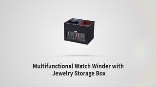 Mcbazel Multifunctional Watch Winder with Jewelry Storage Box