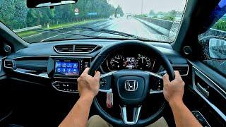 Driving POV Honda NEW BR-V PRESTIGE 1.5 CVT 2022 | Acceleration & Handling | Rain Test Drive (ASMR)