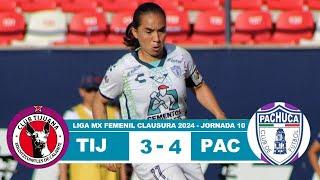 Tijuana Femenil vs Pachuca 3-4 Resumen Goles 2024