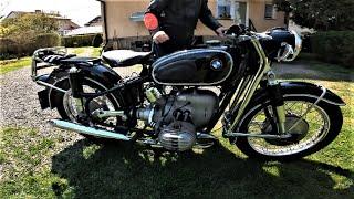 1961 BMW R60/2  | kick start | Beautiful Sound Idle Speed and Walk Around