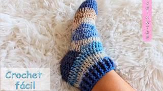 Calcetas o medias a crochet matizadas "Tutorial en todas las tallas" | Mari Rolon