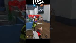 NS GAMER 1VS4 gemplyvideo games free fire1VS4 #youtube short video