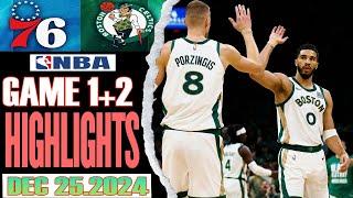 Boston Celtics VS Philadelphia 76ers Game 1ST+ 2ND Highlights Dec 25,2024 NBA Season 2024-25