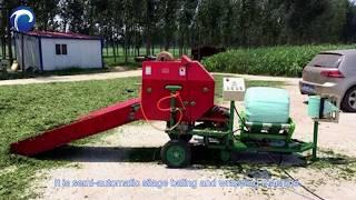 semi-automatic silage straw grass baling and wrapping machine / sialge packing machine / grass baler