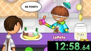 I speedrun serving weird people bad ice cream Papa's Scooperia