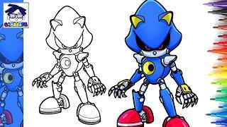 Cara Menggambar METAL SONIC Sonic The Hedgehog | Game | Movie | easy step by step