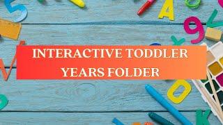 Interactive Toddler Learning Folder | Home Education | Ekaterina Botziou