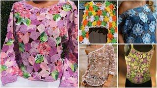 Most beautiful crochet cotton thread top/cute top /crop top design ideas