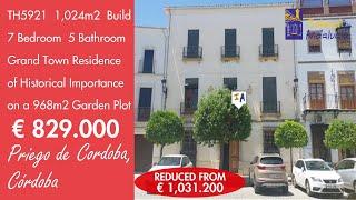 Grand Heritage, 7 Bedroom 5 Bath Town Residence Property for sale in Spain inland Andalucia TH5921