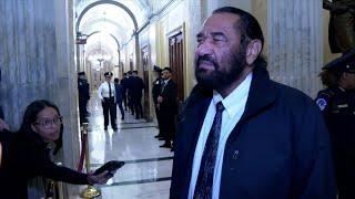 Texas Rep. Al Green talks after being escorted out from Trump's Address | Raw video