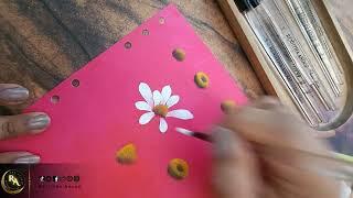 ️ SIMPLE  and easy BASICS to paint DAISY FLOWERS using my premium art brushes  Acrylic Painting