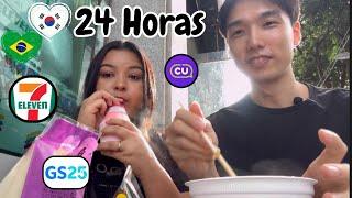 24 HORAS Comendo na Loja de Conveniência da Coreia !