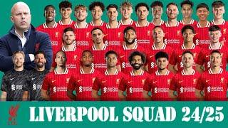 LIVERPOOL FC SQUAD FOR 2024/25 SEASON UNDER ARNE SLOT | PREMIER LEAGUE