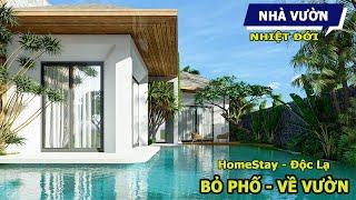 NHÀ CẤP 4 ĐẸP 8m X 20m | MẪU NHÀ CẤP 4 ĐẸP 2 PHÒNG NGỦ | NHÀ VƯỜN