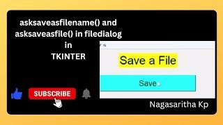 asksaveasfilename() in filedialog in Tkinter