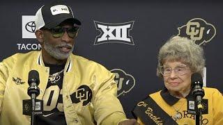 Miss Peggy joins Deion Sanders' press conference on her 100th birthday  | ESPN College Football