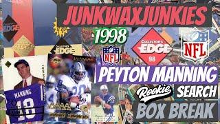 Collectors Edge 1998 Football Box break Peyton Manning Randy Moss Moss Rookie hunt