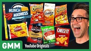 Munch Madness Taste Test: Meaty & Cheesy Snacks ft. Harley Morenstein