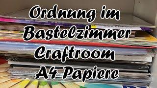 Ordnung im Bastelzimmer | Craftroom A4 Papiere Aufbewahrung Anleitung/Tutorial