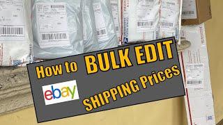 How to BULK EDIT SHIPPING Charge/Prices on eBay