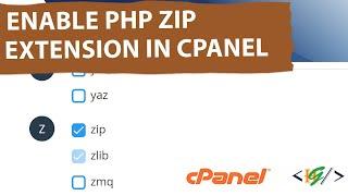 How to Enable PHP ZIP Extension in your Web Hosting / cPanel