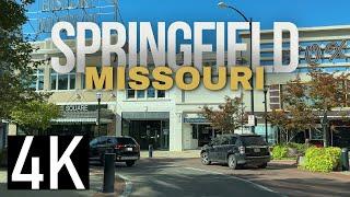 Road Tour of Springfield, Missouri in 4K - Driving in Downtown Springfield MO - Driving Tour