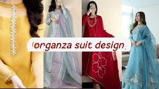 Beautiful organza dress design | Tissue ke suit ke designs @Fashionfusion001