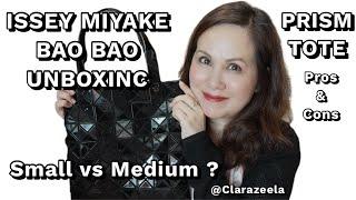 Issey Miyake Bao Bao UnBoxing | PRISM TOTE Medium vs Small Size | Pros & Cons | Hubby reacts to Bag