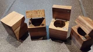 Wooden ring box, 4 different styles