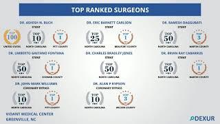 Top Ranked Surgeons at Vidant Medical Center, North Carolina