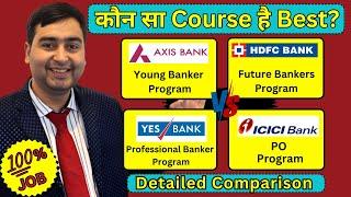 ICICI PO Programme v/s Axis Young Banker Program v/s HDFC Future Bankers Program v/s Yes Bank Course