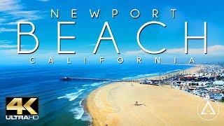 NEWPORT BEACH - CALIFORNIA USA 4K DRONE FOOTAGE (ULTRA HD) - PACIFIC BEACH LANDSCAPES UHD