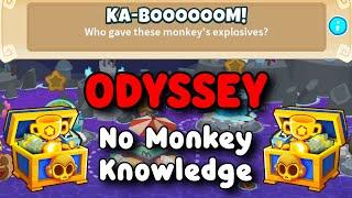 BTD6 Odyssey | No Monkey Knowledge Guide | Hard Mode Tutorial | KA-BooooooM!