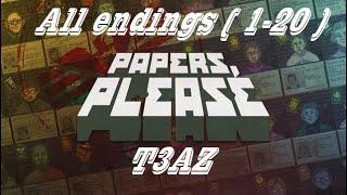 Papers, Please - All endings ( 1-20 )