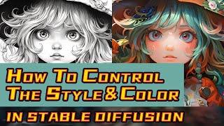 how to use ControlNet in Stable Diffusion to Color your lineart, use a picture to control style