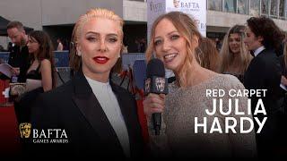 Julia Hardy Explains That You Have To Get 'Squizzed' at BAFTA | BAFTA Games Awards 2023