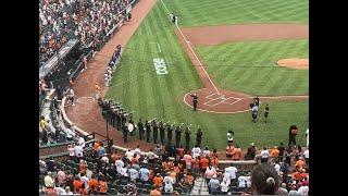 The Star-Spangled Banner performed by the US Army Band Herald Trumpets Orioles game August 18, 2024