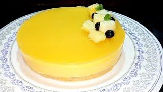 No Bake Mango Jelly Cake | My grandma really love it ️ | Easy food recipes