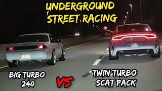 CRAZY UNDERGROUND STREET RACING! - GTR's, Turbo S, Nissan 240, TT Charger, Q50, Supra, & More